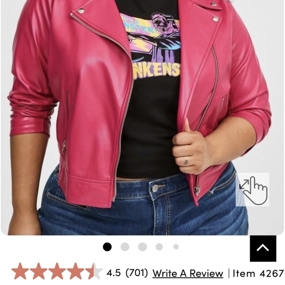 Torrid Faux Leather Pink Jacket - Picture 13 of 13